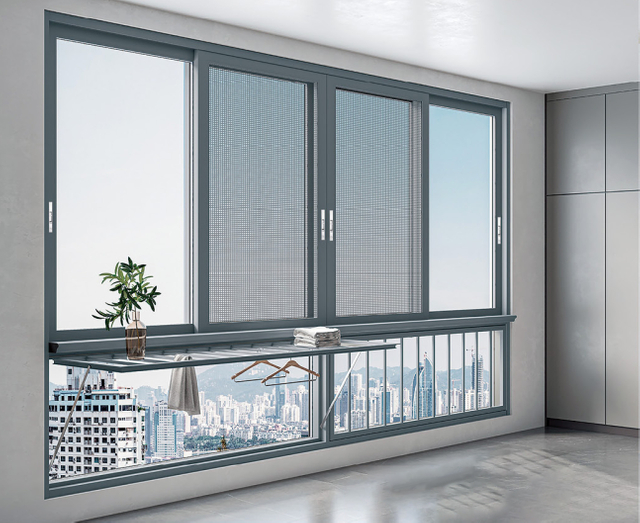Bedroom balcony sliding windows